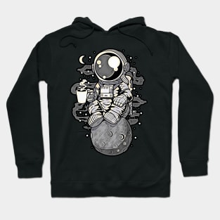 Astronaut Coffee • Funny And Cool Sci-Fi Cartoon Drawing Design Great For Any Occasion And For Everyone Hoodie